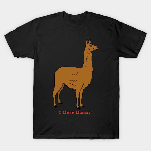 I Love Llamas #2 T-Shirt by RockettGraph1cs